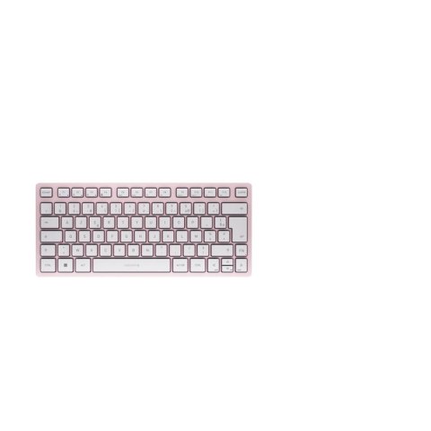 CHERRY KW 7100 MINI BT klawiatura Uniwersalne Bluetooth AZERTY Francuski Różowy