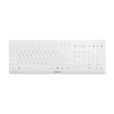 CHERRY Stream klawiatura RF Bezprzewodowy + USB QWERTZ Niemiecki Biały