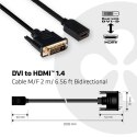 CLUB3D DVI to HDMI 1.4 Cable M/F 2m/6.56ft Bidirectional