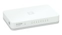 D-Link GO-SW-8G/E łącza sieciowe Nie zarządzany Gigabit Ethernet (10/100/1000) Biały