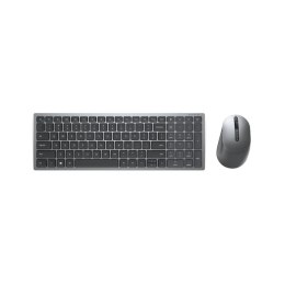 DELL KM7120W klawiatura Dołączona myszka RF Wireless + Bluetooth AZERTY Belgijski Szary, Tytan