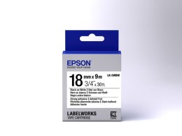 Epson Label Cartridge Strong Adhesive LK-5WBW Black/White 18mm (9m)