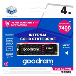 Goodram PX700 SSD SSDPR-PX700-04T-80 urządzenie SSD M.2 4,1 TB PCI Express 4.0 3D NAND NVMe