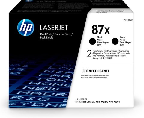 HP 87X - zestaw 2 czarnych, oryginalnych wkładów z tonerem LaserJet XL