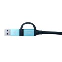 I-tec C31USBCACBL kabel USB 1 m USB 3.2 Gen 1 (3.1 Gen 1) USB C Czarny, Niebieski