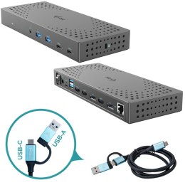 I-tec CATRIPLE4KDOCKPD2 stacja dokująca Przewodowa USB 3.2 Gen 2 (3.1 Gen 2) Type-C Szary