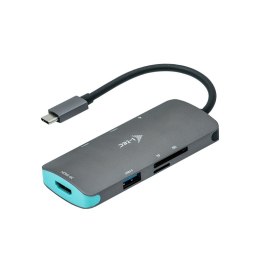 I-tec Metal C31NANODOCKPD stacja dokująca Przewodowa USB 3.2 Gen 1 (3.1 Gen 1) Type-C Srebrny, Turkusowy