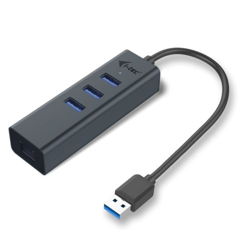 I-tec Metal U3METALG3HUB huby i koncentratory USB 3.2 Gen 1 (3.1 Gen 1) Type-A 5000 Mbit/s Szary