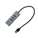 I-tec Metal U3METALG3HUB huby i koncentratory USB 3.2 Gen 1 (3.1 Gen 1) Type-A 5000 Mbit/s Szary