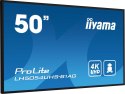 Iiyama LH5054UHS-B1AG signage display Płaski panel Digital Signage 125,7 cm (49.5") LCD Wi-Fi 500 cd/m² 4K Ultra HD Czarny Proce