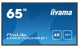 Iiyama LH6570UHB-B1 signage display Płaski panel Digital Signage 163,8 cm (64.5