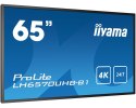 Iiyama LH6570UHB-B1 signage display Płaski panel Digital Signage 163,8 cm (64.5") VA 700 cd/m² 4K Ultra HD Czarny Procesor wbudo