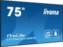 Iiyama LH7565UHSB-B1 signage display Kiosk 189,2 cm (74.5") LED Wi-Fi 800 cd/m² 4K Ultra HD Czarny Procesor wbudowany Android 11