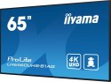 Iiyama PROLITE Cyfrowa tablica A 165,1 cm (65") LED Wi-Fi 500 cd/m² 4K Ultra HD Czarny Procesor wbudowany Android 11 24/7