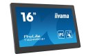 Iiyama T1624MSC-B1 signage display Interaktywny płaski panel 39,6 cm (15.6") LCD 450 cd/m² Full HD Czarny Ekran dotykowy 24/7