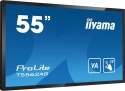 Iiyama T5562AS-B1 signage display Interaktywny płaski panel 138,7 cm (54.6") VA 500 cd/m² 4K Ultra HD Czarny Ekran dotykowy Proc