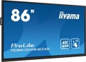 Iiyama TE8612MIS-B3AG signage display Kiosk 2,18 m (86") LCD Wi-Fi 400 cd/m² 4K Ultra HD Czarny Ekran dotykowy Procesor wbudowan