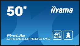 Iiyama LH5065UHSB-B1AG signage display Płaski panel Digital Signage 125,7 cm (49.5