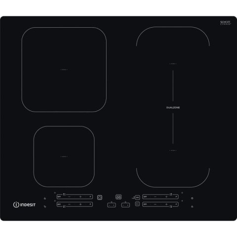 Indesit IB 65B60 NE Czarny Wbudowany 59 cm Płyta indukcyjna strefowa 4 stref(y)