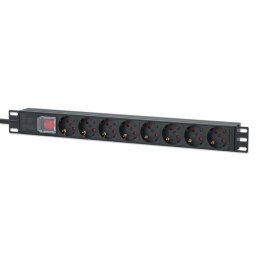 Intellinet 715126 rozdzielacz zasilania PDU 8 x gniazdo sieciowe 1U Aluminium