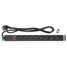 Intellinet 715126 rozdzielacz zasilania PDU 8 x gniazdo sieciowe 1U Aluminium