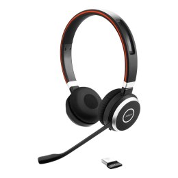 Jabra Evolve 65 MS Stereo Zestaw słuchawkowy Przewodowy i Bezprzewodowy Opaska na głowę Biuro/centrum telefoniczne Micro-USB Blu