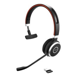 Jabra Evolve 65 UC Mono Zestaw słuchawkowy Przewodowy i Bezprzewodowy Opaska na głowę Biuro/centrum telefoniczne Micro-USB Bluet