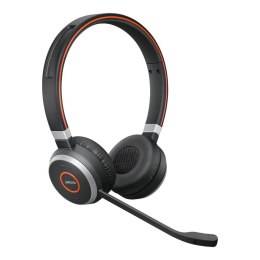 Jabra Evolve 65 UC Stereo Zestaw słuchawkowy Przewodowy i Bezprzewodowy Opaska na głowę Biuro/centrum telefoniczne Micro-USB Blu