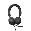 Jabra Evolve2 40, UC Stereo Zestaw słuchawkowy Przewodowa Opaska na głowę Biuro/centrum telefoniczne USB Typu-A Bluetooth Czarny