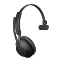 Jabra Evolve2 65, UC Mono Zestaw słuchawkowy Bezprzewodowy Opaska na głowę Biuro/centrum telefoniczne USB Typu-A Bluetooth Czarn