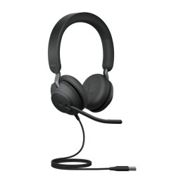 Jabra Evolve2 40 SE Zestaw słuchawkowy Przewodowa Opaska na głowę Połączenia/muzyka USB Typu-A Czarny