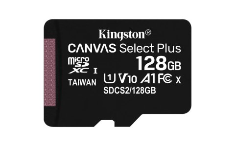 Kingston Technology Canvas Select Plus 128 GB MicroSDXC UHS-I Klasa 10