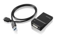 Lenovo USB 3.0 - DVI/VGA zewnętrzna karta graficzna usb 2048 x 1152 px Czarny