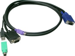 LevelOne ACC-3203 kabel KVM Czarny 5 m