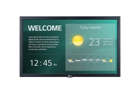 LG 22SM3G-B Digital signage display 54,6 cm (21.5') IPS Wi-Fi 250 cd/m² Full HD Czarny Procesor wbudowany 16/7