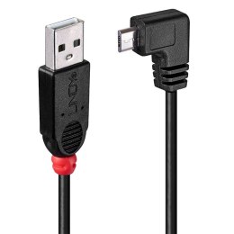 Lindy 31976 kabel USB 1 m USB 2.0 USB A Micro-USB B Czarny