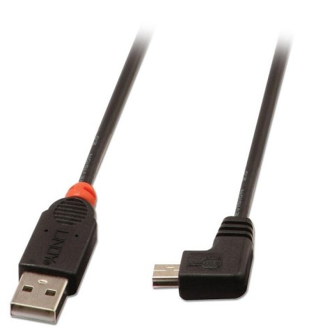 Lindy 31971 kabel USB 1 m USB 2.0 USB A Mini-USB B Czarny