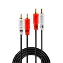 Lindy 35660 kabel audio 1 m 2 x RCA Czerwony, Biały