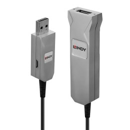 Lindy 42701 kabel USB USB 3.2 Gen 1 (3.1 Gen 1) 50 m USB A Czarny, Srebrny