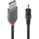 Lindy 70265 kabel zasilające Czarny 1,5 m USB A EIAJ-01 (2.5 mm, 0.7 mm)