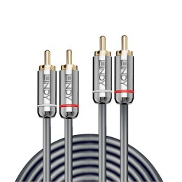 Lindy 35347 kabel audio 3 m 2 x RCA Antracyt