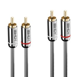 Lindy 35348 kabel audio 5 m 2 x RCA Antracyt