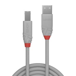 Lindy 36682 kabel USB 1 m USB 2.0 USB A USB B Szary