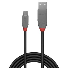 Lindy 36731 kabel USB 0,5 m USB 2.0 USB A Micro-USB B Czarny, Szary