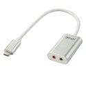 Lindy 42711 kabel do telefonu Biały USB C 3.5mm