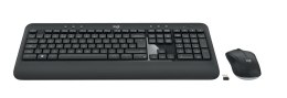 Logitech Advanced MK540 klawiatura Dołączona myszka Uniwersalne USB AZERTY Francuski Czarny, Biały