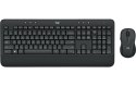 Logitech Advanced MK545 klawiatura Dołączona myszka Biuro RF Wireless QWERTY Amerykański międzynarodowy Czarny