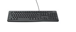 Logitech K120 Corded Keyboard klawiatura USB QWERTY Amerykański międzynarodowy Czarny