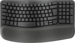 Logitech Wave Keys klawiatura Biuro RF Wireless + Bluetooth QWERTY Amerykański międzynarodowy Grafitowy