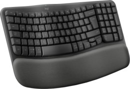 Logitech Wave Keys klawiatura Biuro RF Wireless + Bluetooth QWERTY Amerykański międzynarodowy Grafitowy